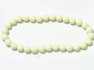 Pale Yellow Circular Plastic Beads - 14 mm
