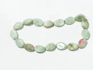 Pastel Green Designer Oval Plastic Beads - 25x18 mm