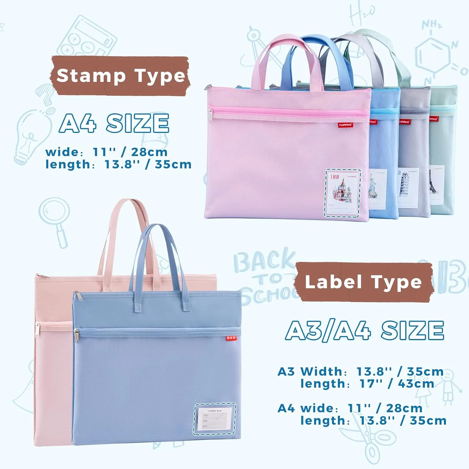 Pendancy Mesh Zipper Pouch A4 Size, Large Double Pocket Waterproof File Bag with Handle, 11x13.8 in Foldable Document Storage for Puzzle Project/Cross Stitch/Travel/OfficeAdvanced Gray