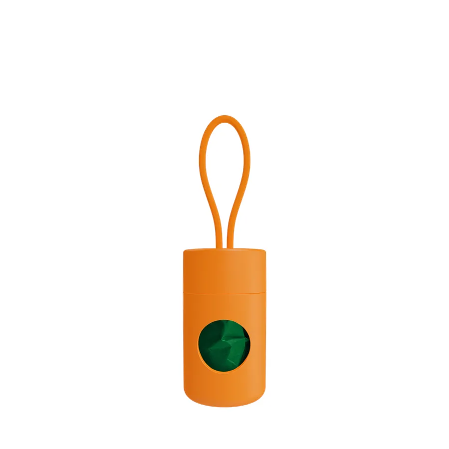 Pet Poo Bag Holder - Neon Orange