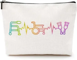 Physical Therapist Gifts Physical Therapy Makeup Bag Occupational Therapy Gifts Funny Cosmetic Bag Thank You Gifts for Women PT Coworker Colleague Travel Toiletry Bag Christmas Birthday Gifts