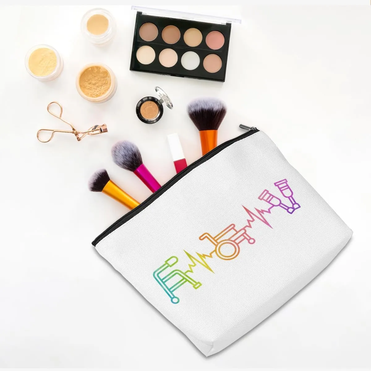 Physical Therapist Gifts Physical Therapy Makeup Bag Occupational Therapy Gifts Funny Cosmetic Bag Thank You Gifts for Women PT Coworker Colleague Travel Toiletry Bag Christmas Birthday Gifts
