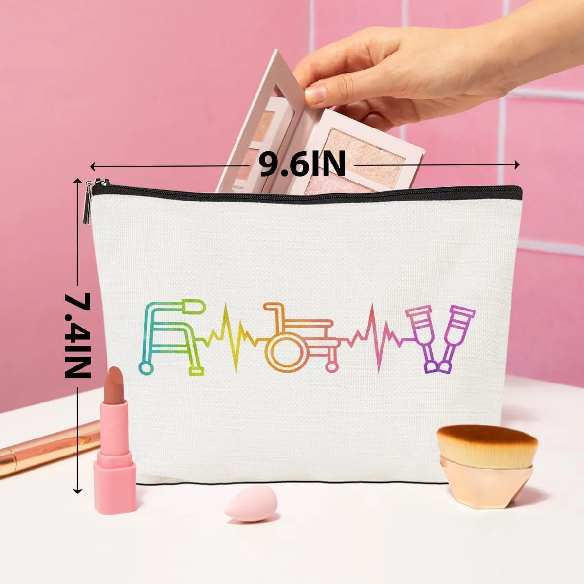 Physical Therapist Gifts Physical Therapy Makeup Bag Occupational Therapy Gifts Funny Cosmetic Bag Thank You Gifts for Women PT Coworker Colleague Travel Toiletry Bag Christmas Birthday Gifts