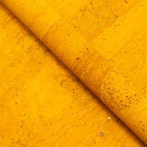 Premium Solid Yellow Cork Fabric COF-369-A