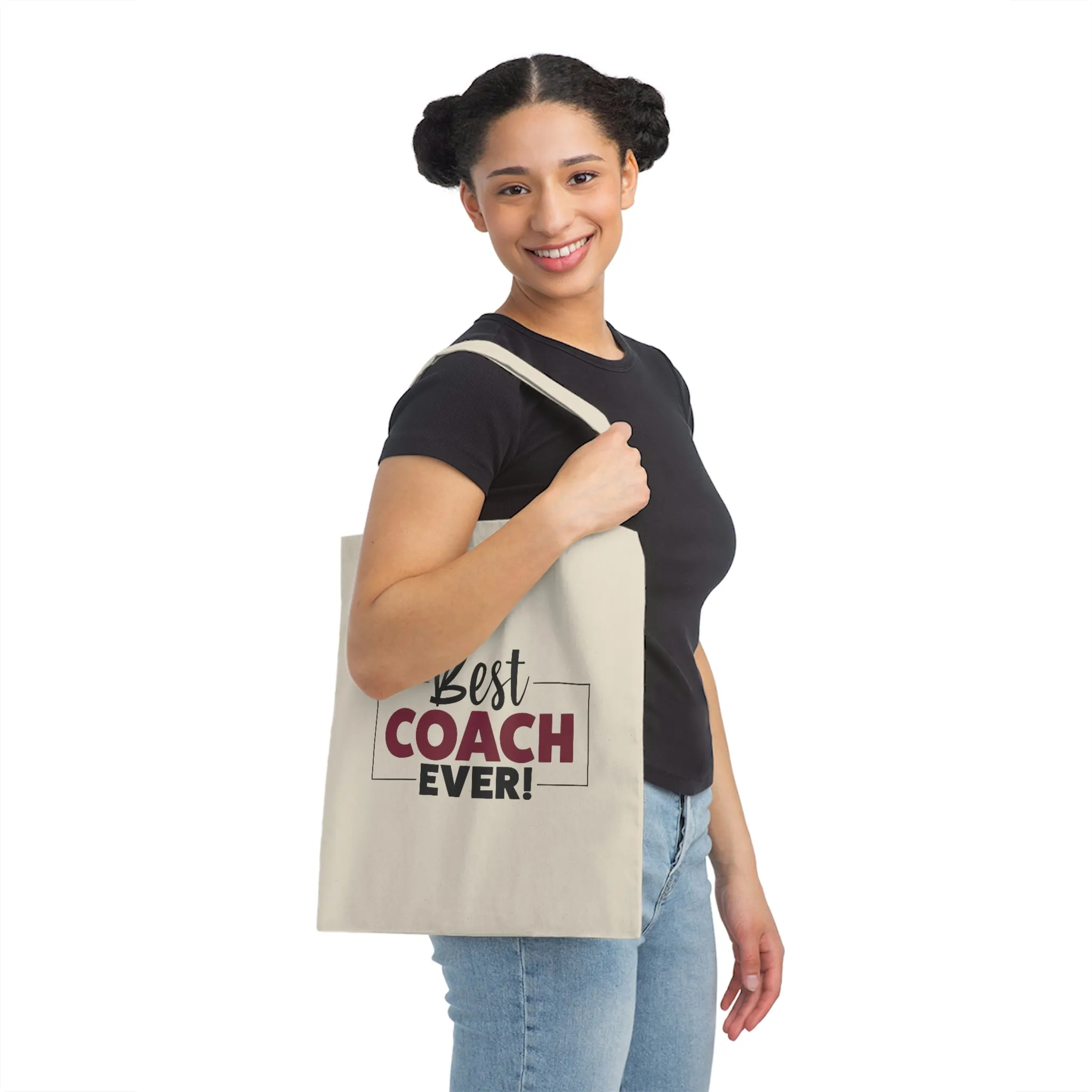 "Best Coach Ever" Canvas Tote Bag