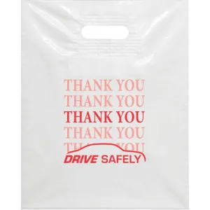 "Thank You" Plastic Patch Handle Bags