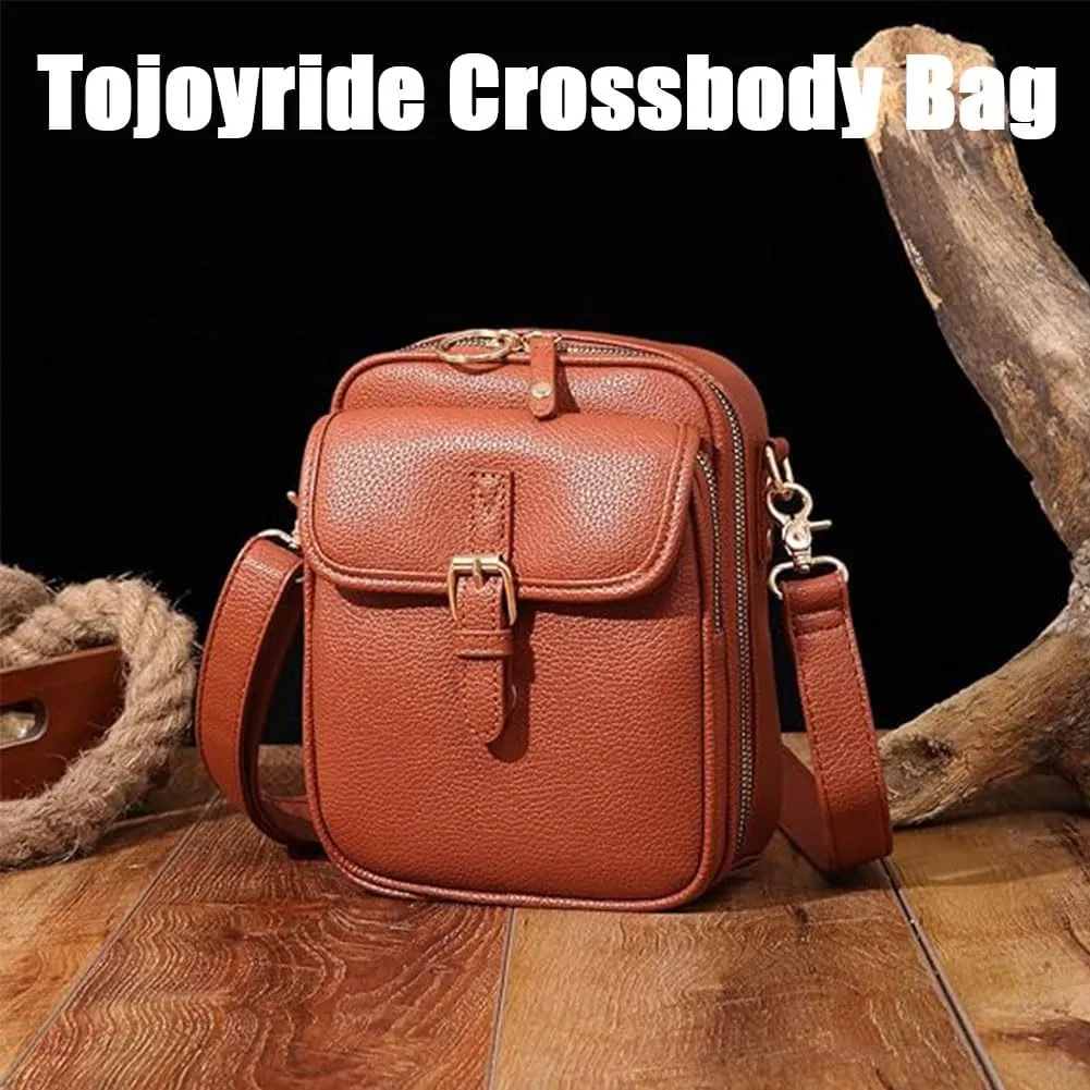 RJDJ Enjoyaitlife Crossbody Bag for Women, Forcipower Crossbody Bag, Fashion Multi-layer Women's Leather Bags, Waterproof