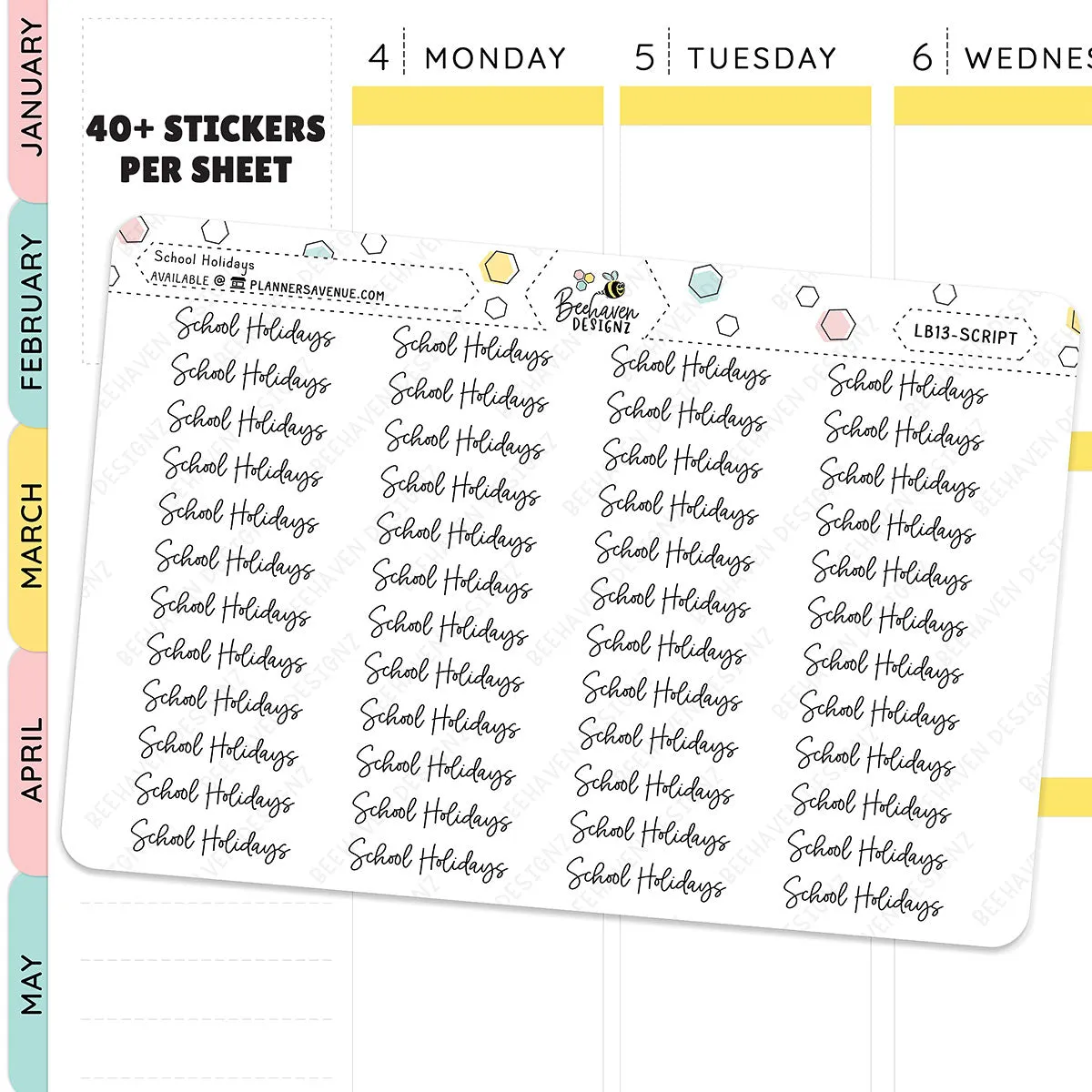 School Holidays Stickers