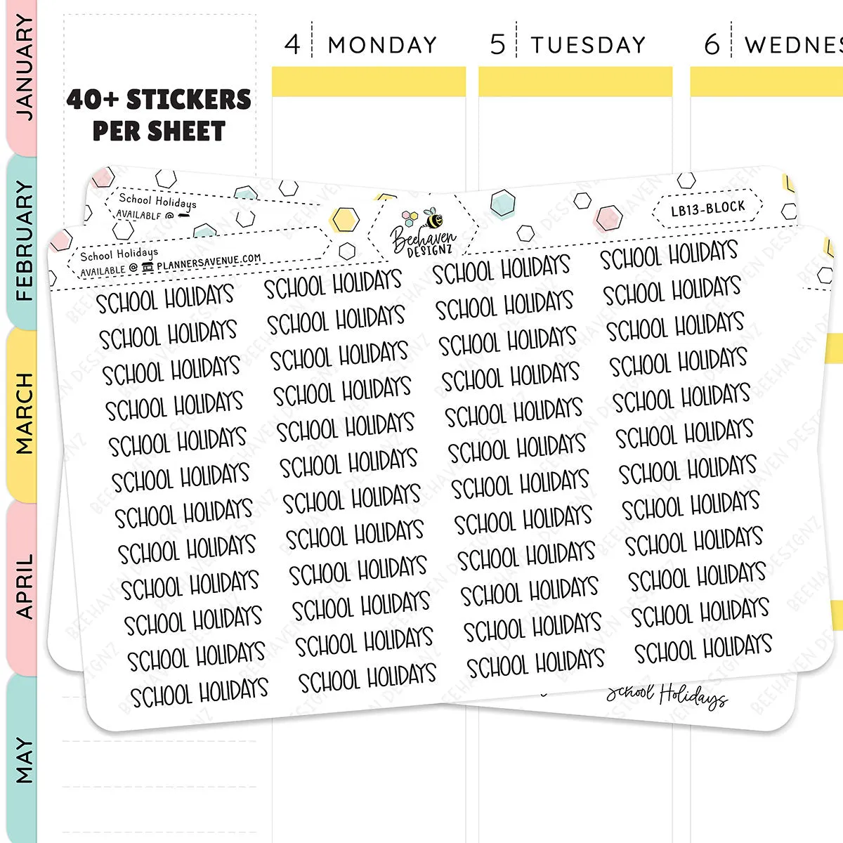 School Holidays Stickers