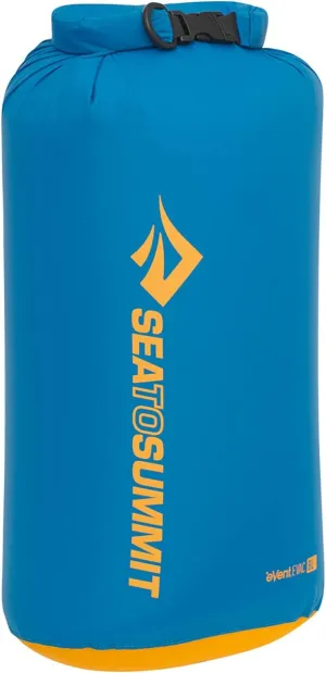 Sea to Summit eVac Dry Bag, Roll-Top Compression Sack, 8 Liter, Turkish Tile Blue