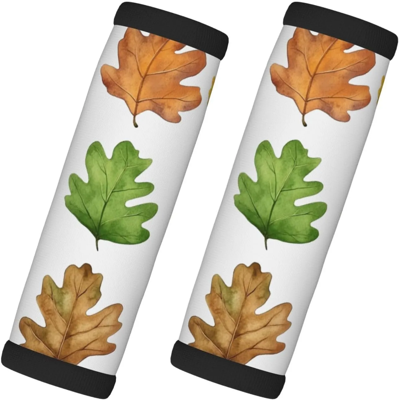 Set of Oak Leaves Luggage Handle Wrap 2 Pcs Travel Bag Wraps for Luggage Suitcase Travel Bag Trolley Case Identifiers