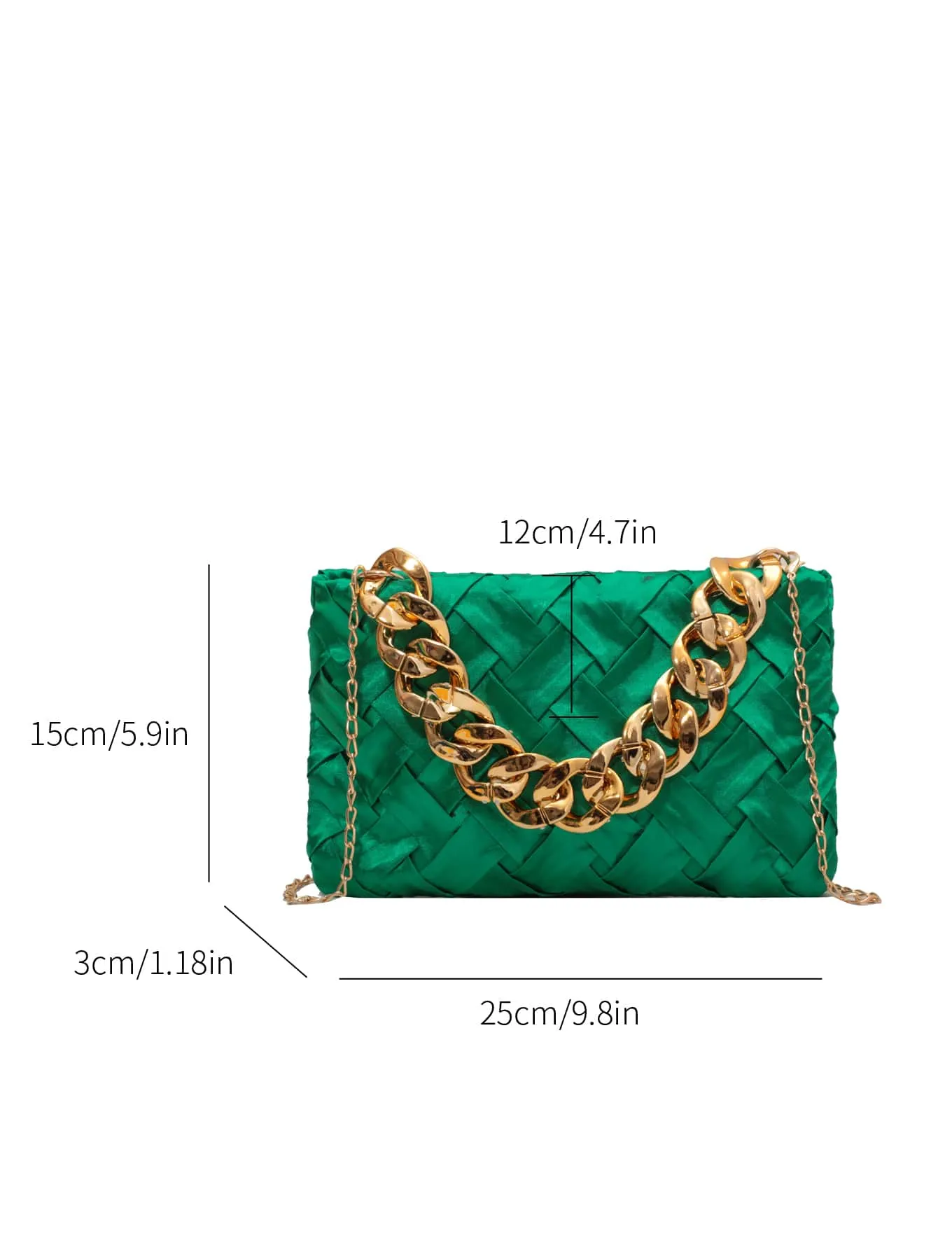 SHEIN Minimalist Braided Design Square Bag
