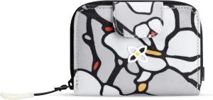 Sherpani Barcelona, Small Nylon Bifold Zipper Pocket Wallet for Women, Travel Bag, RFID Protection