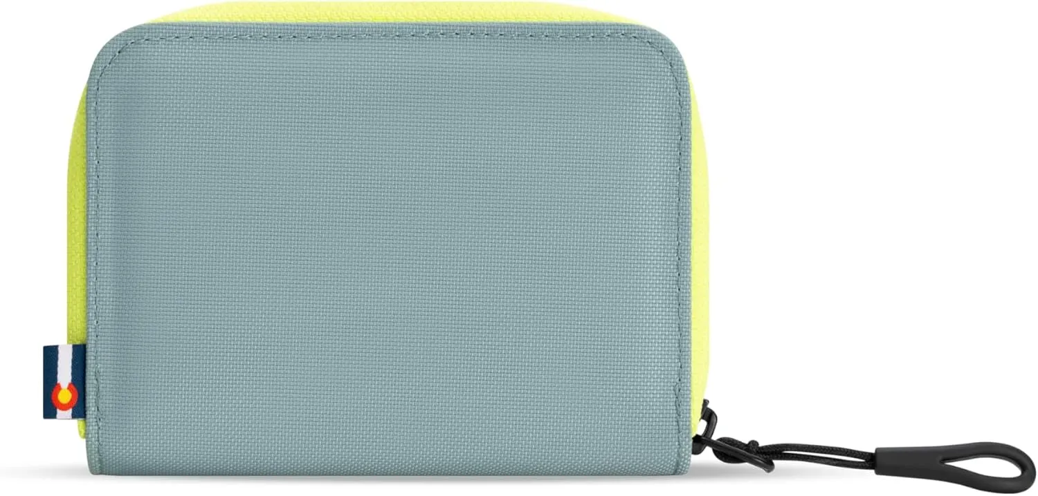 Sherpani Barcelona, Small Nylon Bifold Zipper Pocket Wallet for Women, Travel Bag, RFID Protection