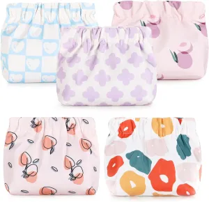 Sightor 5PCS Small Makeup Bag for Purse, Mini Cosmetic Bag Waterproof Pouch for Women, Coin Purse Self-closing Small Travel Kit Lipstick Cosmetic Storage Bag