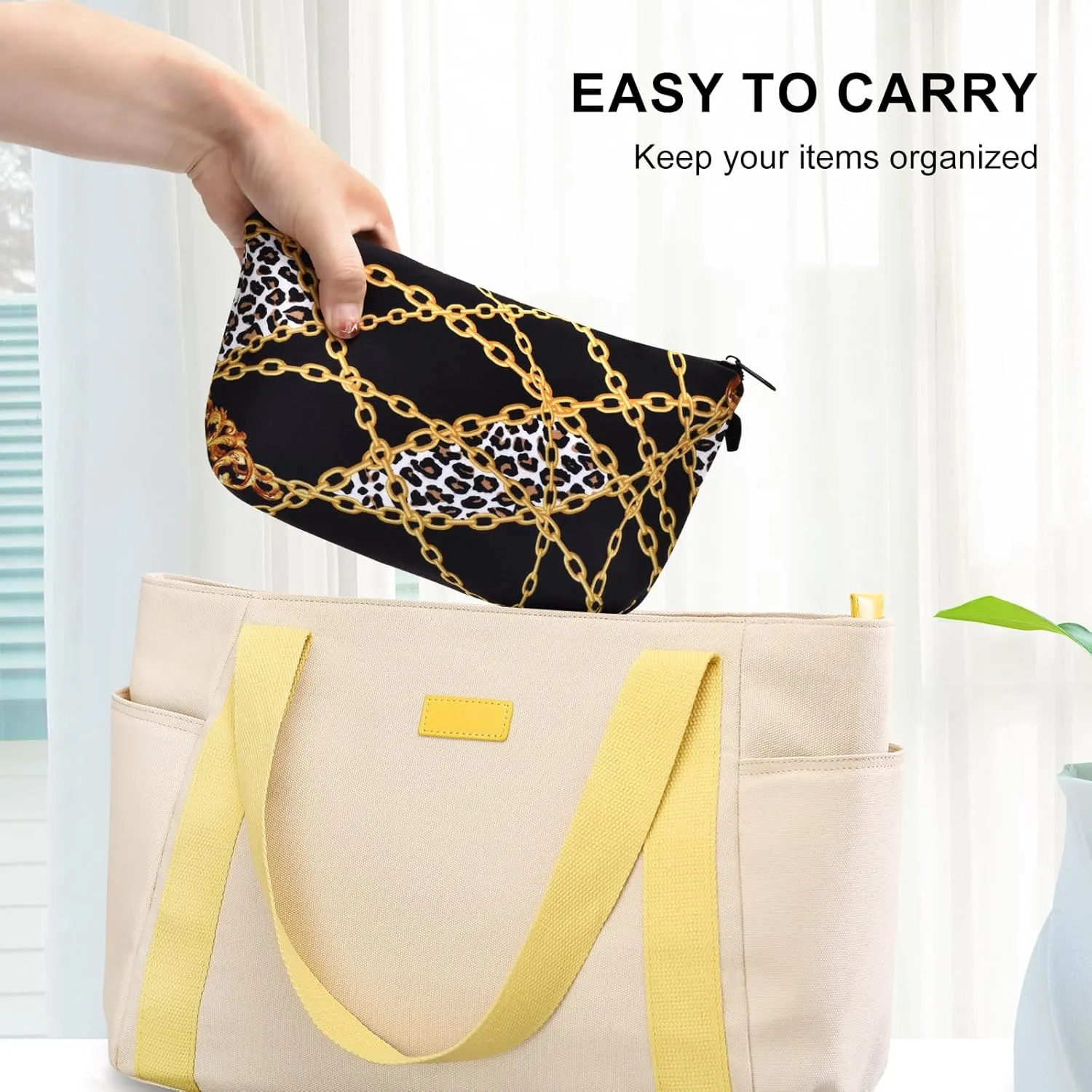 Small Travel Makeup Bag for Purse, Cute Cosmetic Bag for Women, Make Up Pouch, Makeup Brush Organizer Bags, Skincare Toiletry Bag, Pouches For Purse