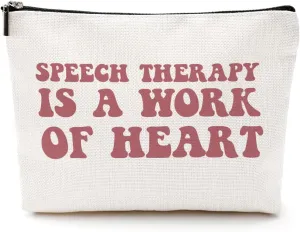 Speech Therapy Gifts Makeup Bag Speech Therapists Gifts Speech Pathologist Gifts SLP Cosmetic Bag Thank You Gifts for Women Speech Language Pathologist Female Travel Toiletry Bag Christmas Birthday