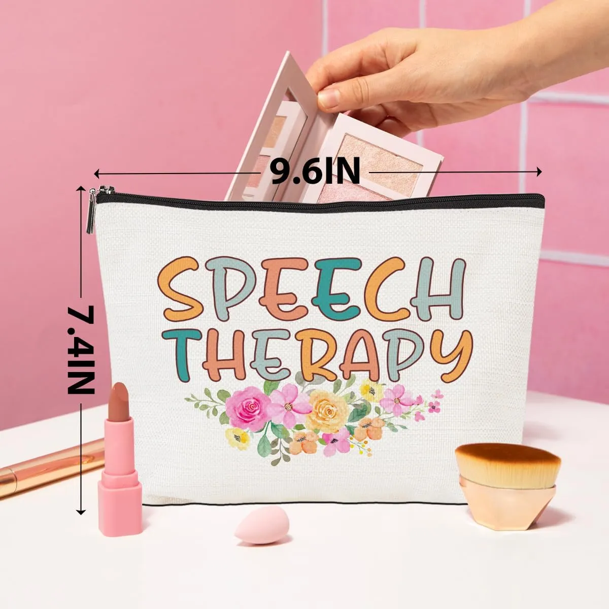 Speech Therapy Gifts Makeup Bag Speech Therapists Gifts Speech Pathologist Gifts SLP Cosmetic Bag Thank You Gifts for Women Speech Language Pathologist Friend Travel Toiletry Bag Christmas Birthday