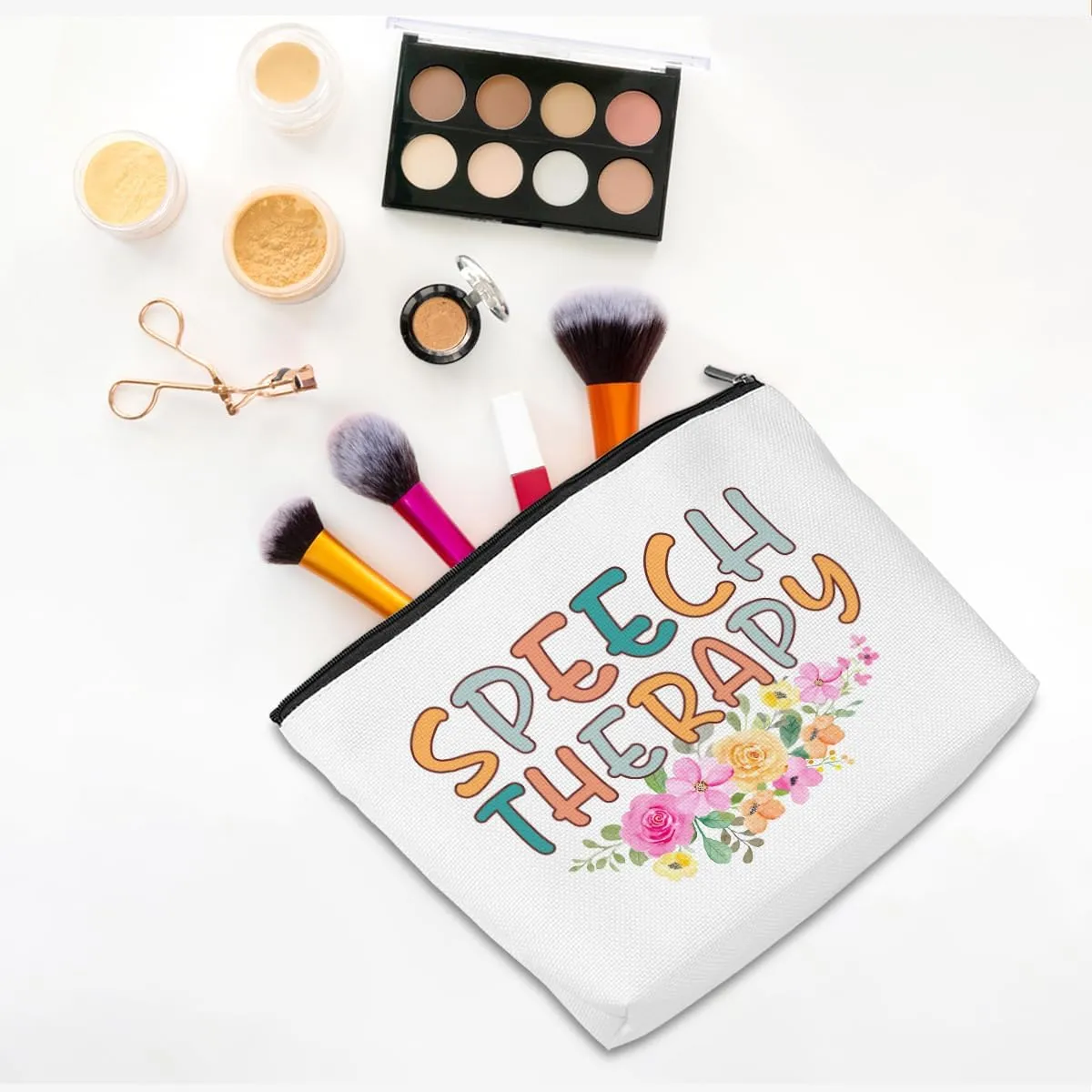 Speech Therapy Gifts Makeup Bag Speech Therapists Gifts Speech Pathologist Gifts SLP Cosmetic Bag Thank You Gifts for Women Speech Language Pathologist Friend Travel Toiletry Bag Christmas Birthday