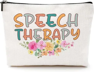 Speech Therapy Gifts Makeup Bag Speech Therapists Gifts Speech Pathologist Gifts SLP Cosmetic Bag Thank You Gifts for Women Speech Language Pathologist Friend Travel Toiletry Bag Christmas Birthday
