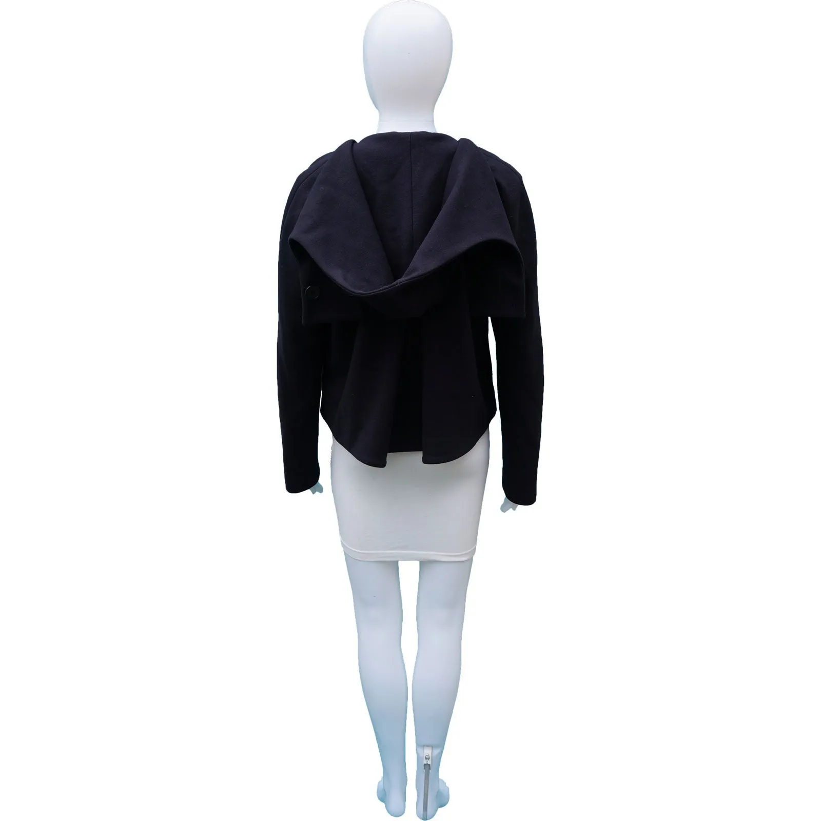 STELLA MCCARTNEY NAVY HOODED CROPPED SWING JACKET