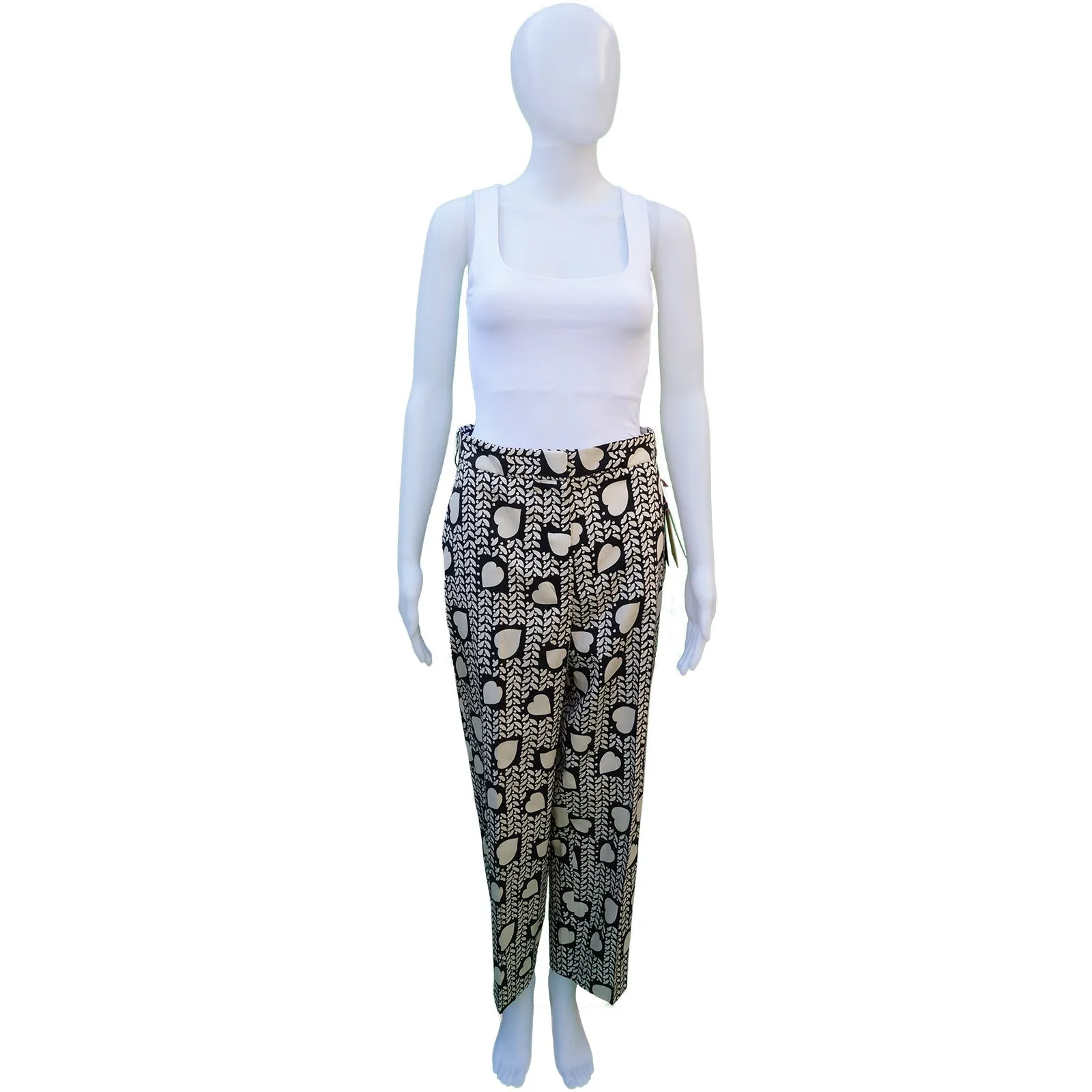 STELLA MCCARTNEY SILK HIGH-RISE PANTS NEW WITH TAGS