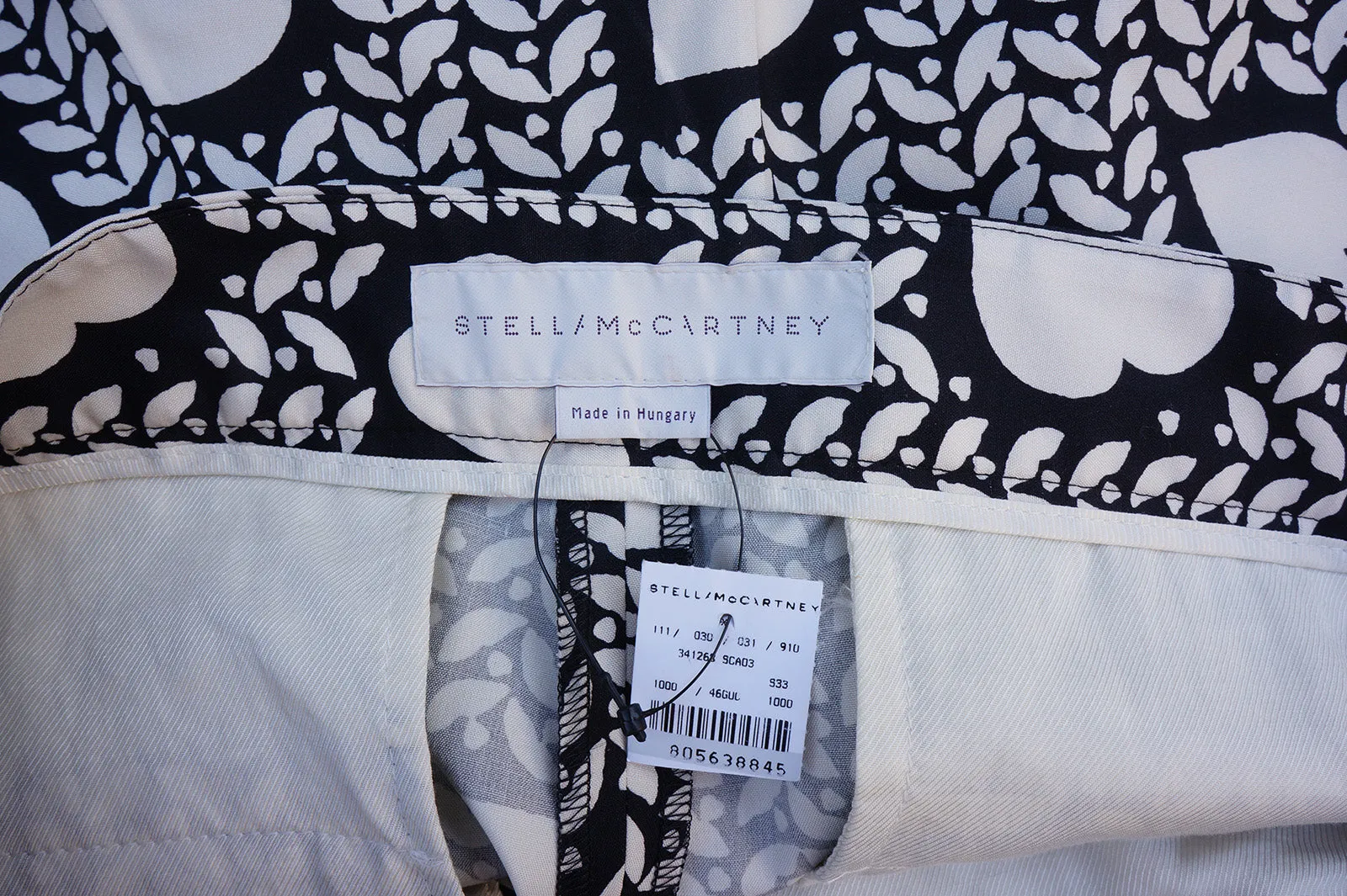 STELLA MCCARTNEY SILK HIGH-RISE PANTS NEW WITH TAGS