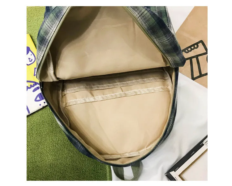 Teenage Ladies Large Capacity Fashion Waterproof Canvas Backpacks