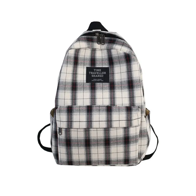 Teenage Ladies Large Capacity Fashion Waterproof Canvas Backpacks