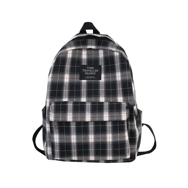Teenage Ladies Large Capacity Fashion Waterproof Canvas Backpacks