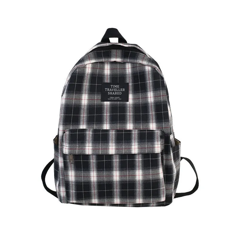 Teenage Ladies Large Capacity Fashion Waterproof Canvas Backpacks
