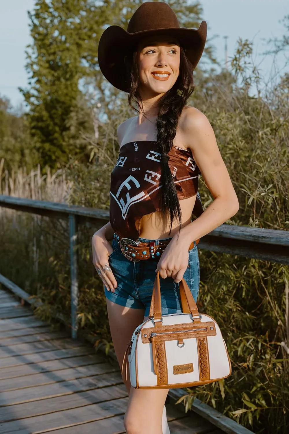 Wrangler Crossbody Bags Satchel Handbags for Women Top Handle Purse